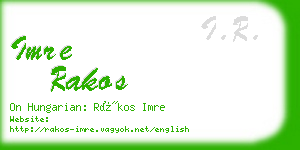 imre rakos business card